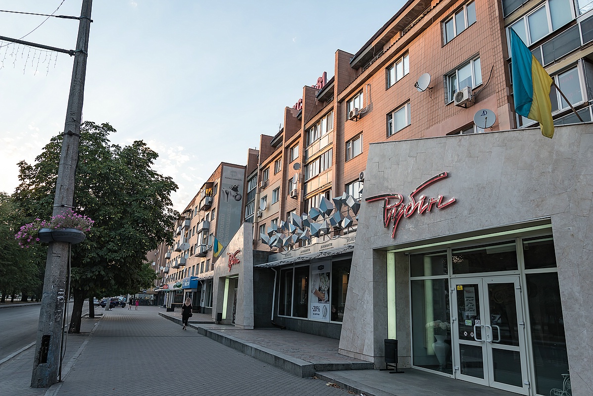 Das typische Stadtbild am Boulevard Schewtschenko