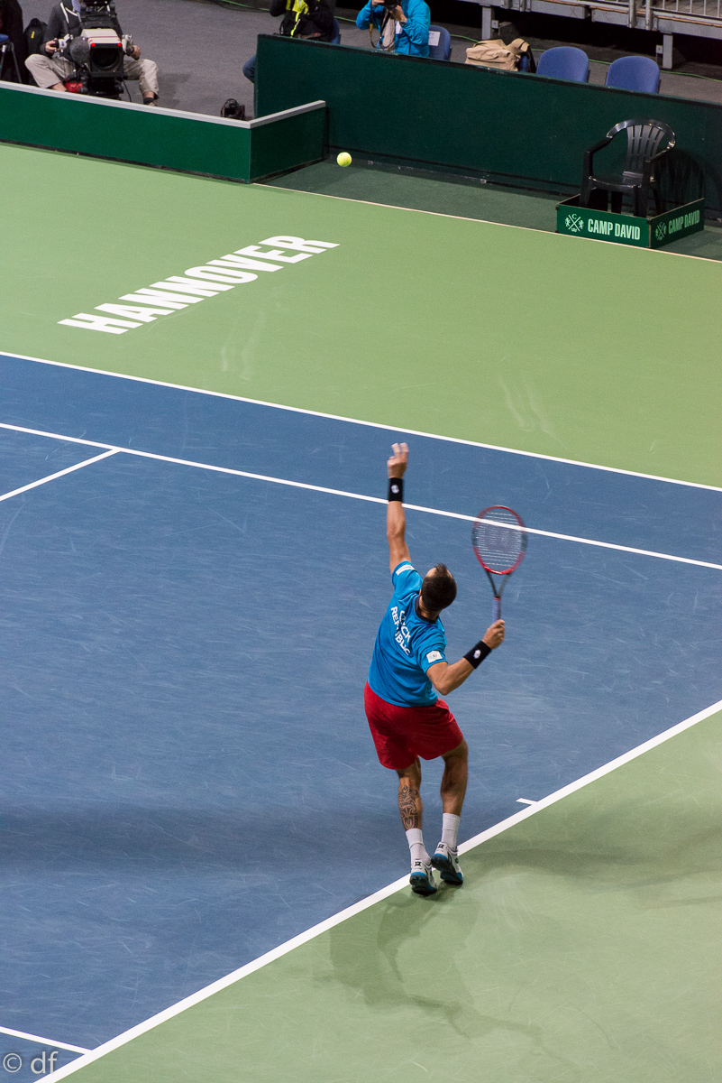 Davis Cup Deutschland - Tschechien, TUI Arena Hannover, 04.03.2016, Nikon D800/2.8/70-200