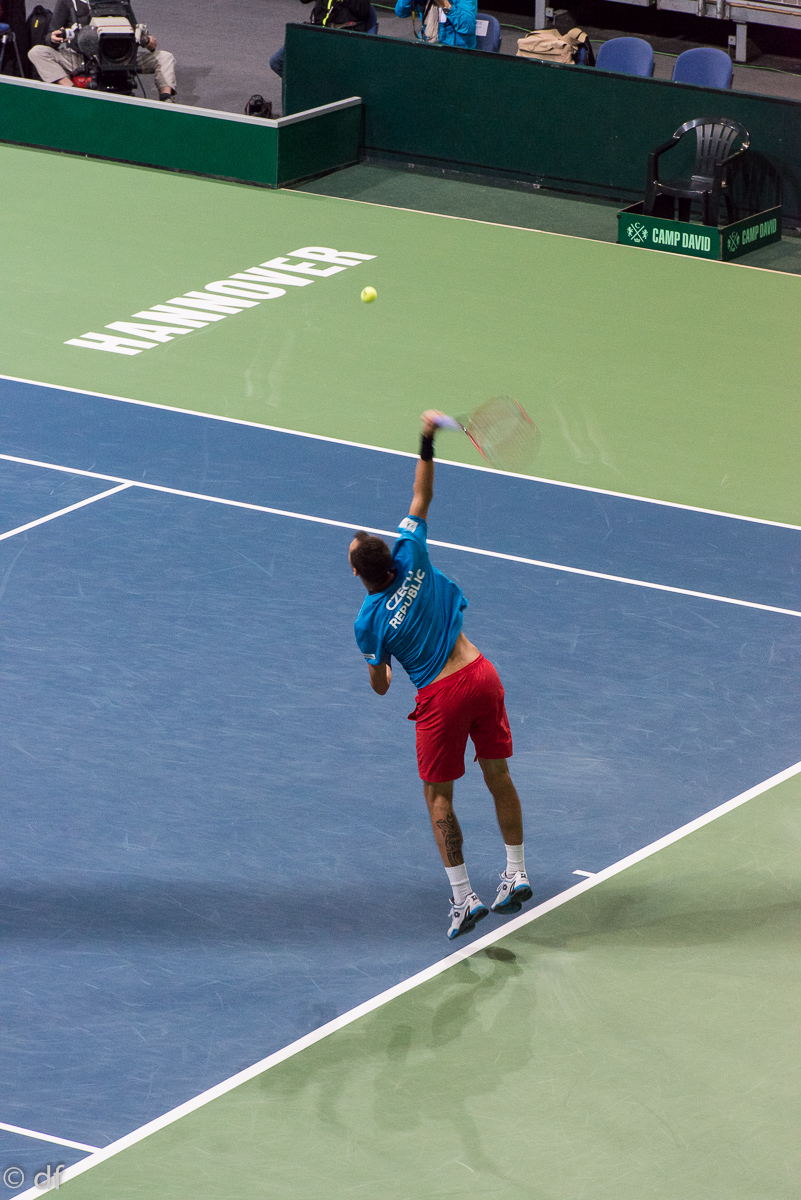 Davis Cup Deutschland - Tschechien, TUI Arena Hannover, 04.03.2016, Nikon D800/2.8/70-200