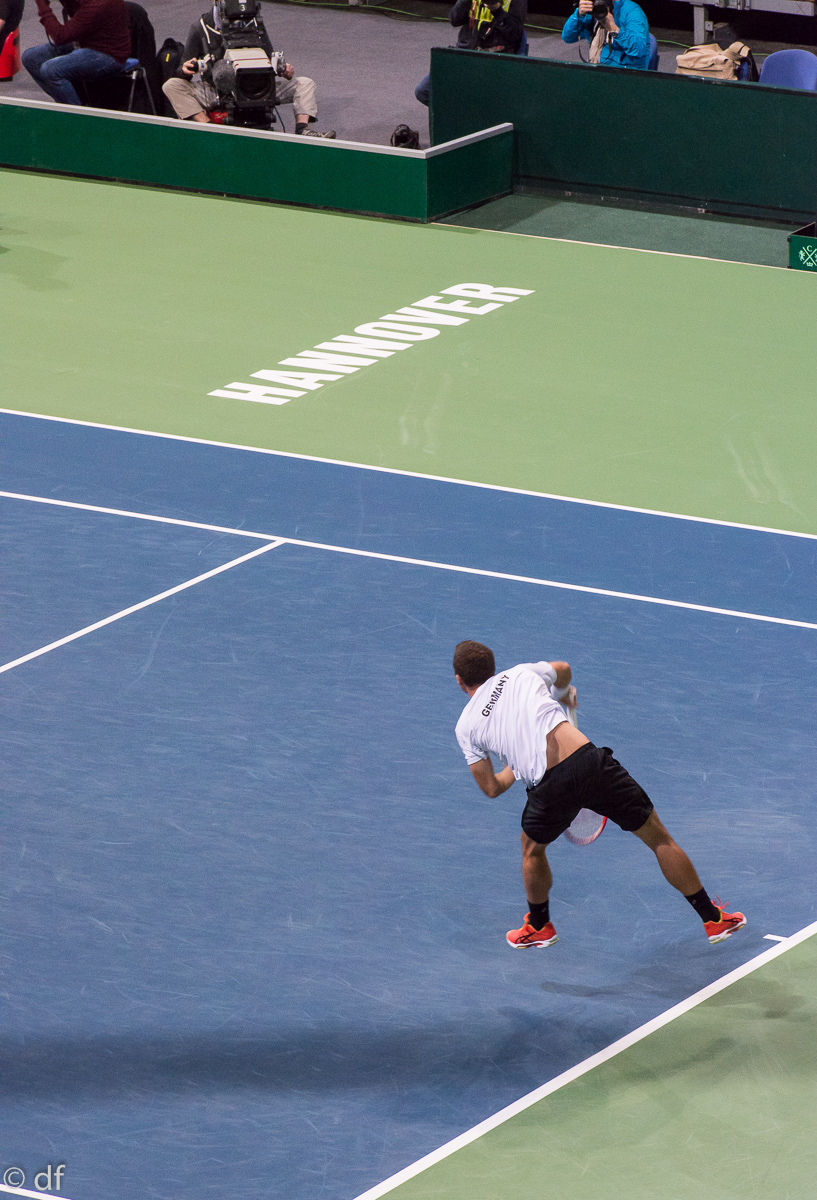 Davis Cup Deutschland - Tschechien, TUI Arena Hannover, 04.03.2016, Nikon D800/2.8/70-200
