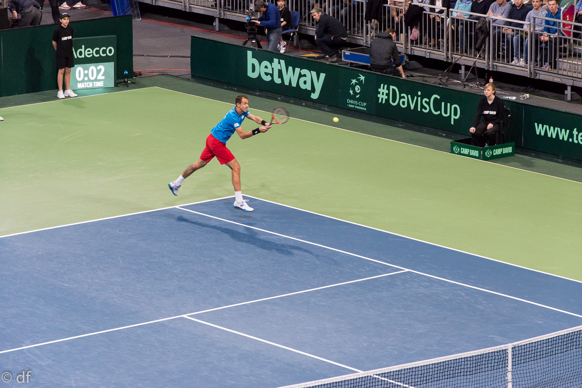 Davis Cup Deutschland - Tschechien, TUI Arena Hannover, 04.03.2016, Nikon D800/2.8/70-200