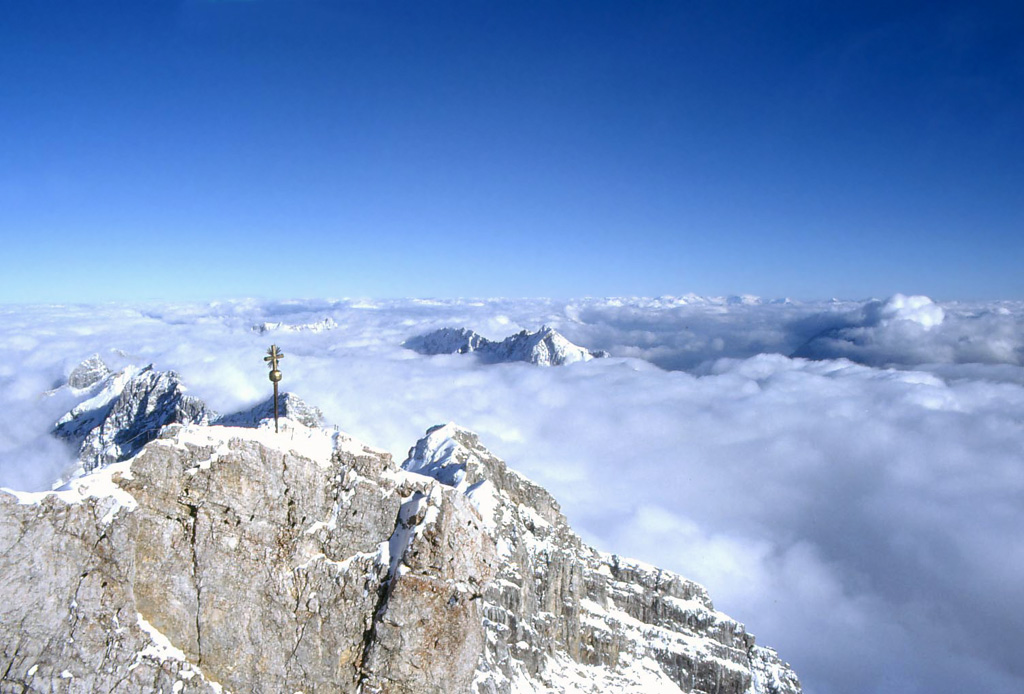 Der einsame Zugspitzgipfel