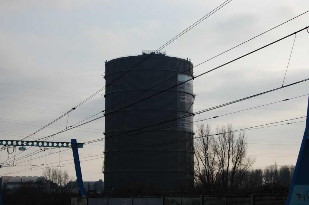 Der Gasometer, (früher) gefüllt mit geballter Energie.