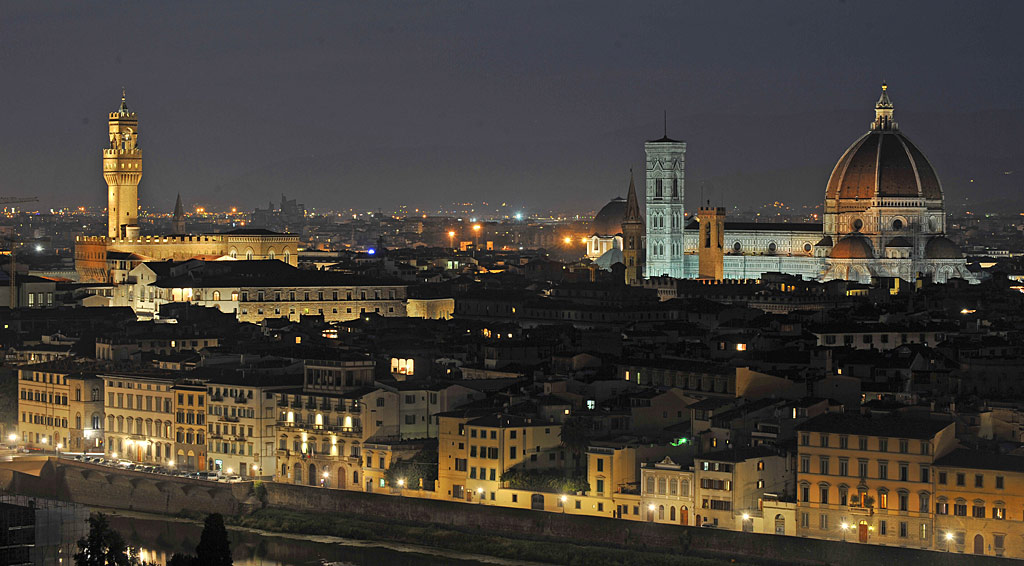 Der Klassiker: Florenz von der Piazzale Michelangelo, mit 70-200 vom Stativ mit SVA