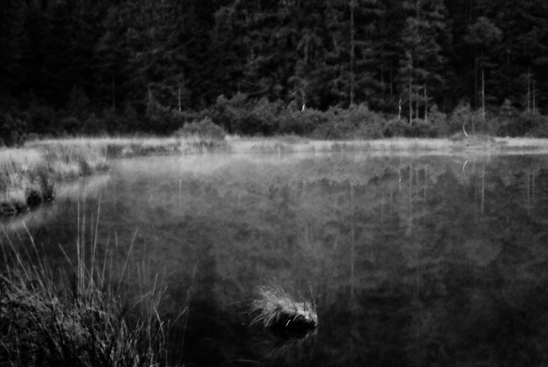 Der Krottensee bei Inzell am Abend.