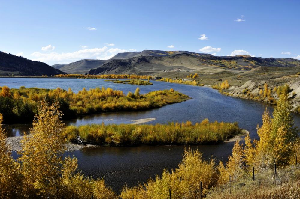 Die Landschaft Colorados im Herbst