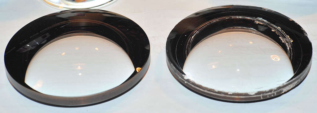 Die neue Frontlinse als Ersatz für die verkratzte meines selbstgestrickten Fisheyes.