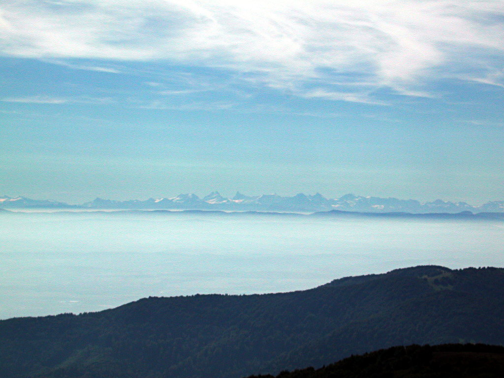 Eiger, Mönch, Jungfrau - from Grand Ballon im Elsass aus aufgenommen ...