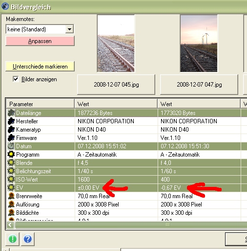 exif vergleich marke
