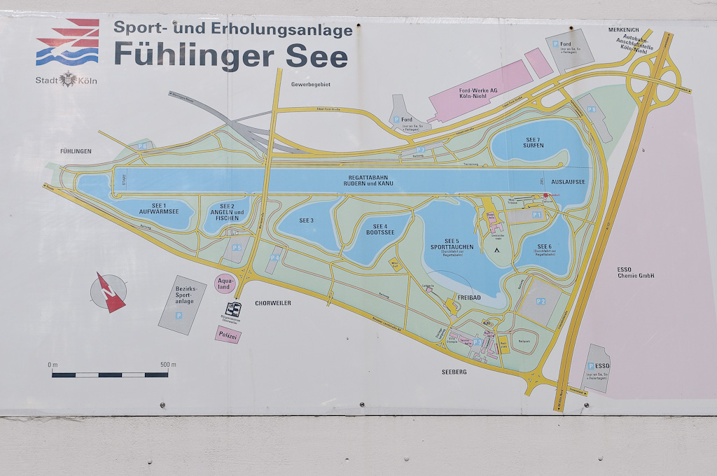 Fühlinger See, Lageplan