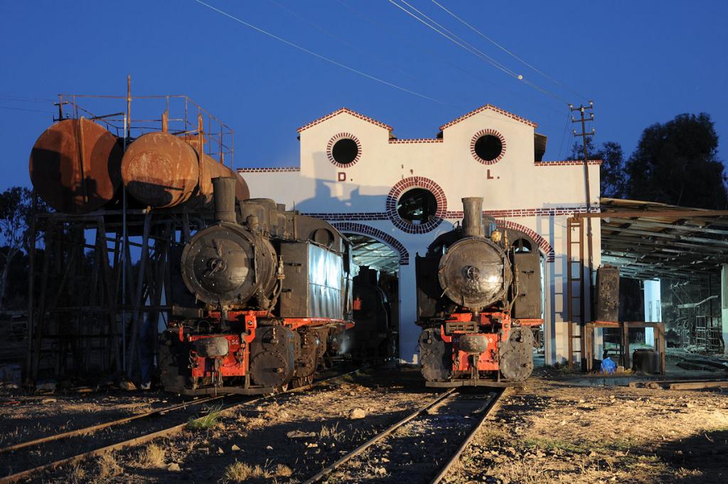 FE 442 054 und FE 442 059
vor dem Lokschuppen in Asmara
(1898)
