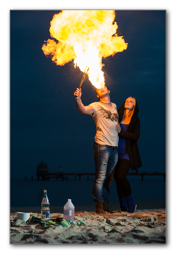 feuer mit blitz