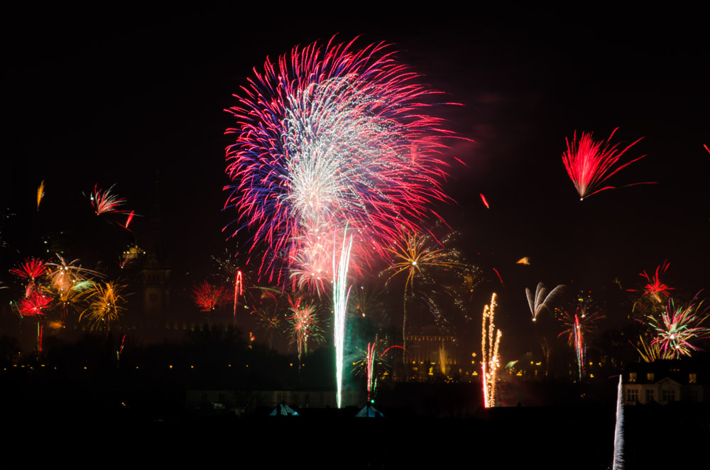 Feuerwerk über Hamburg