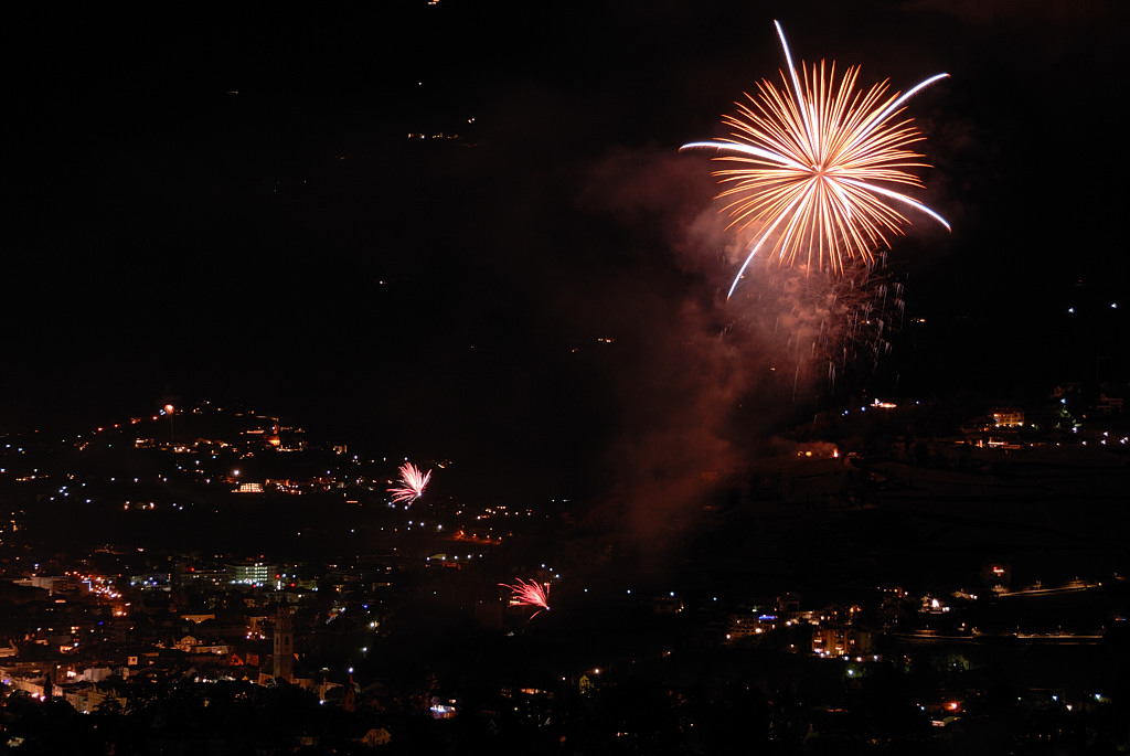 Feuerwerk über Meran