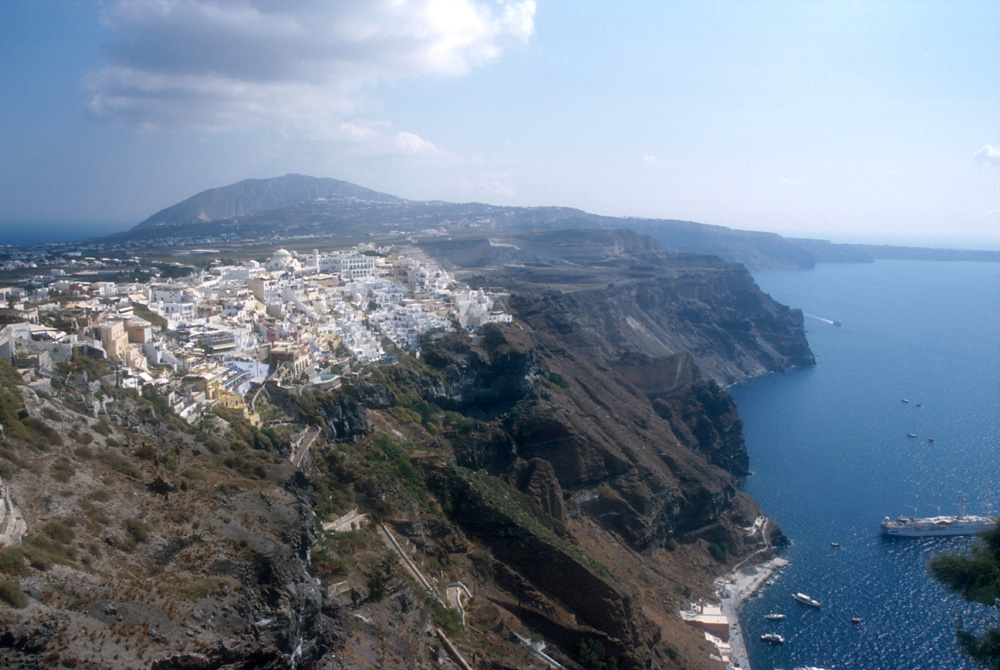 Fira und Caldera, Santorin
