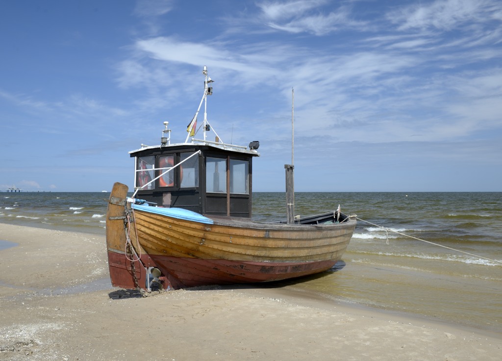 Fischerboot zwischen Ahlbeck und Heringsdorf