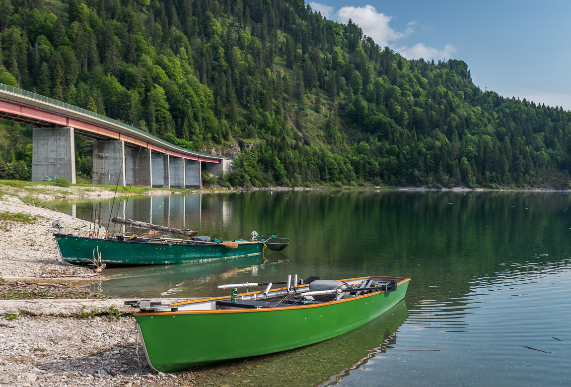Fischerboote Sylvensteinsee