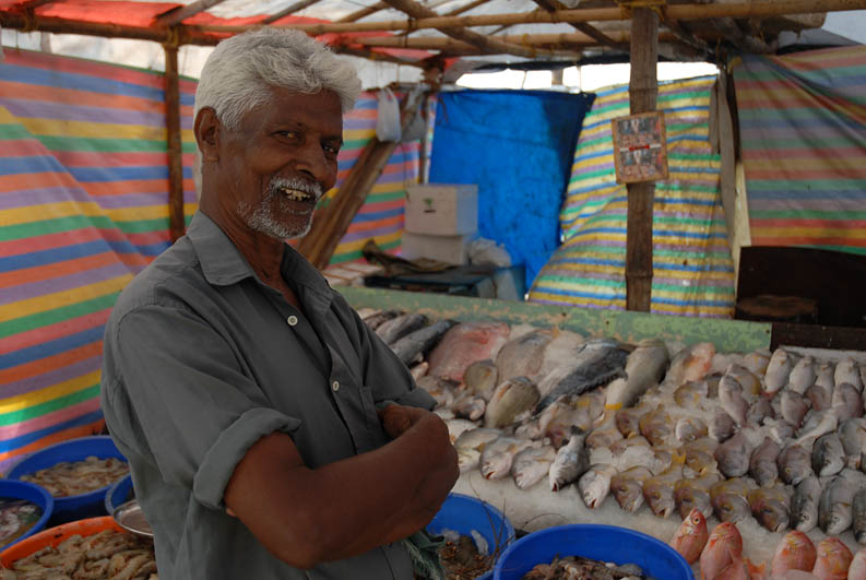 Fishseller in Cochin (Kerala)