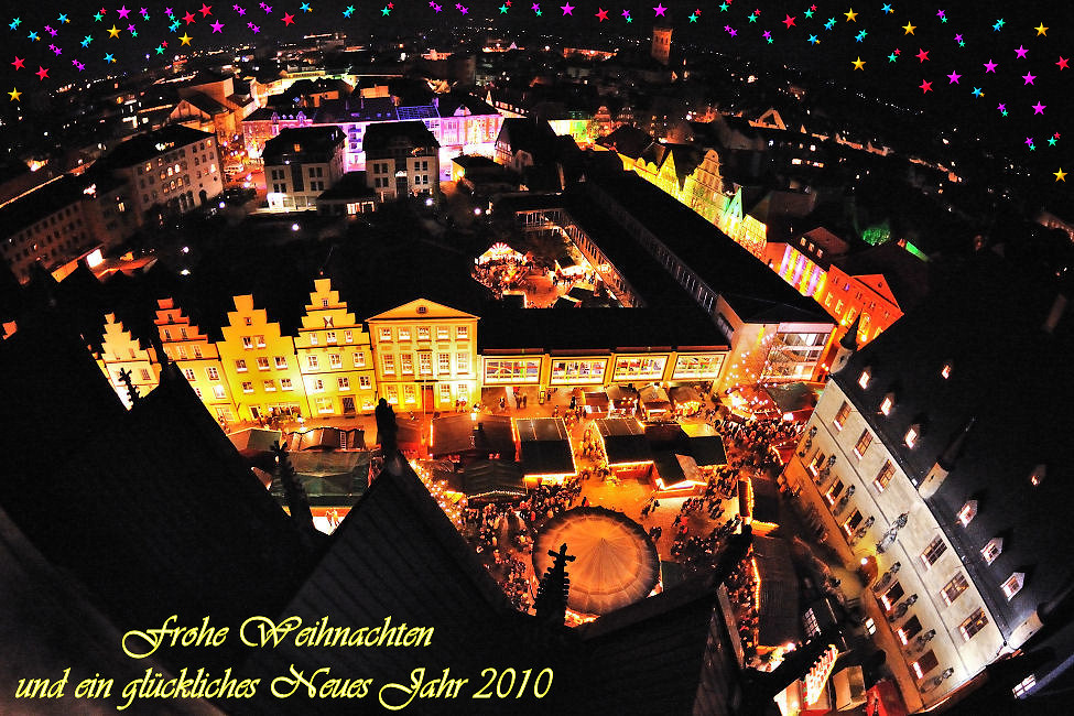 Frohe Weihnachten  mit Sternen