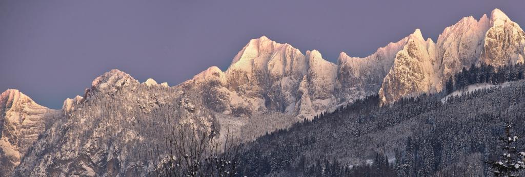 Gesäuse Sonnenuntergang -18Grad