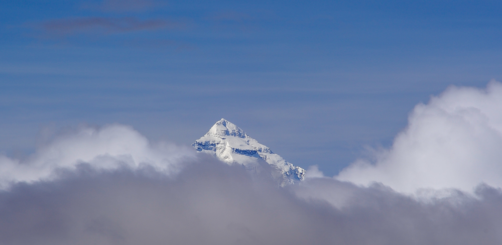 Gipfel des Mount Everest - vom Pang La Paß aus gesehen