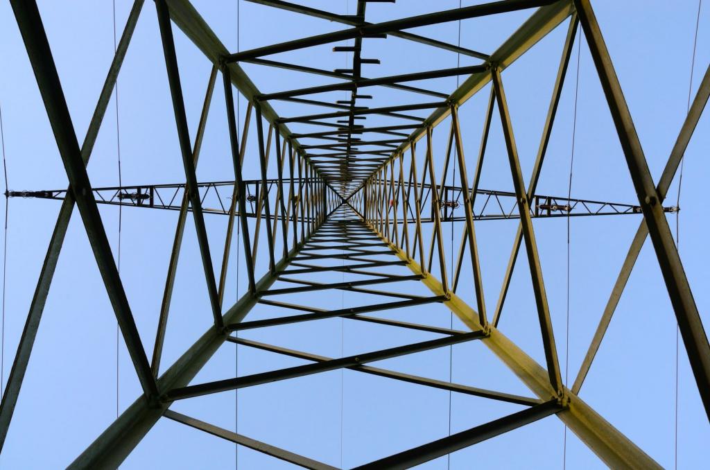 Gittermast von unten