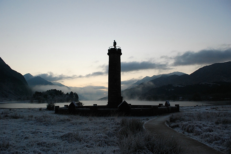 Glenfinnan Monument bei gekühlten -20°C