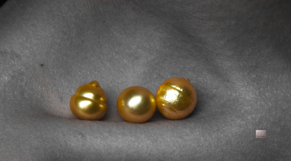 Golden Pearls on Skin