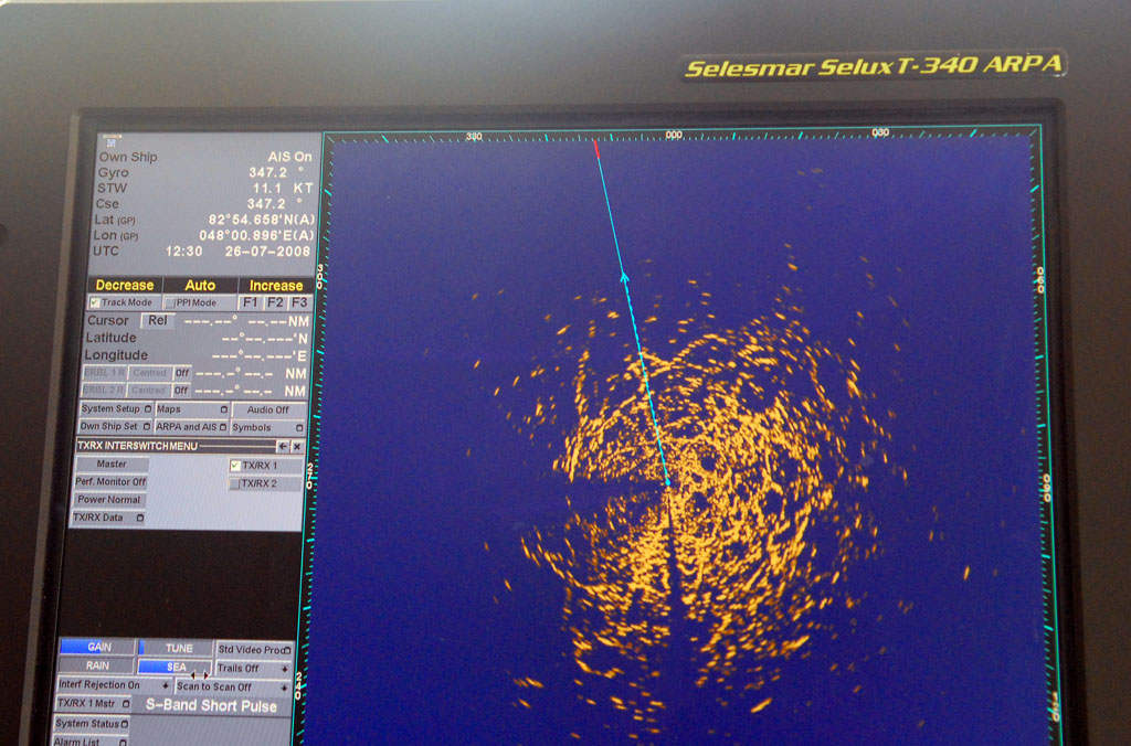GPS + Eis Chart and Bord der Yamal