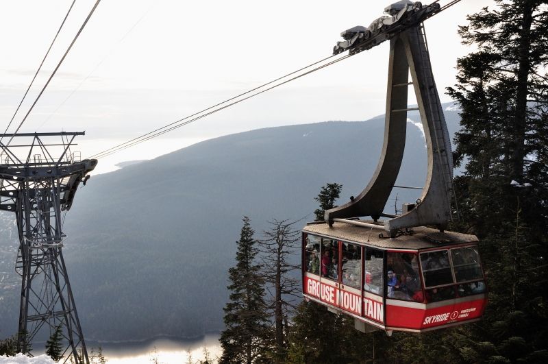 Grouse Mountain Gondel über Vancouver