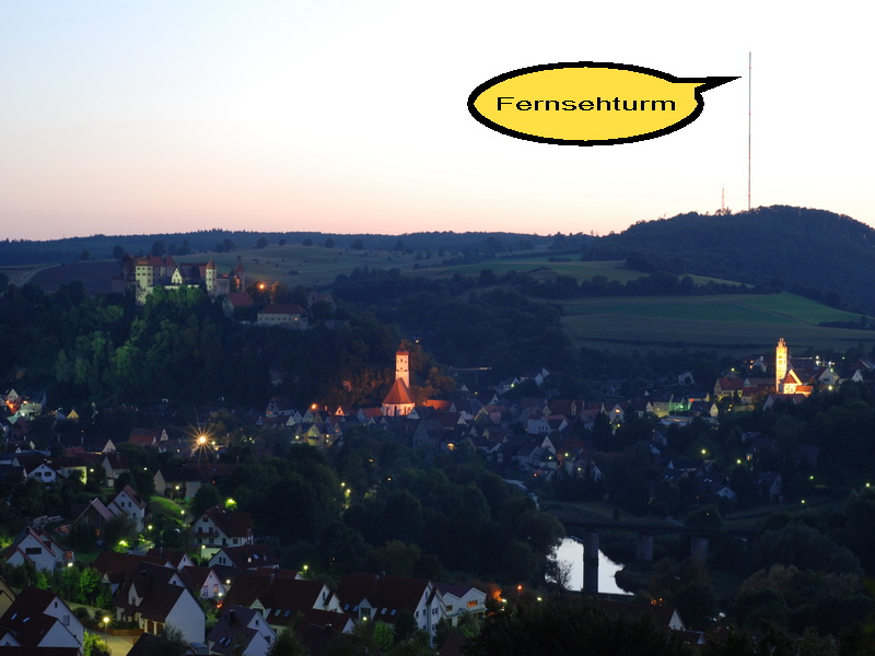 Harburg mit Fernsehturm