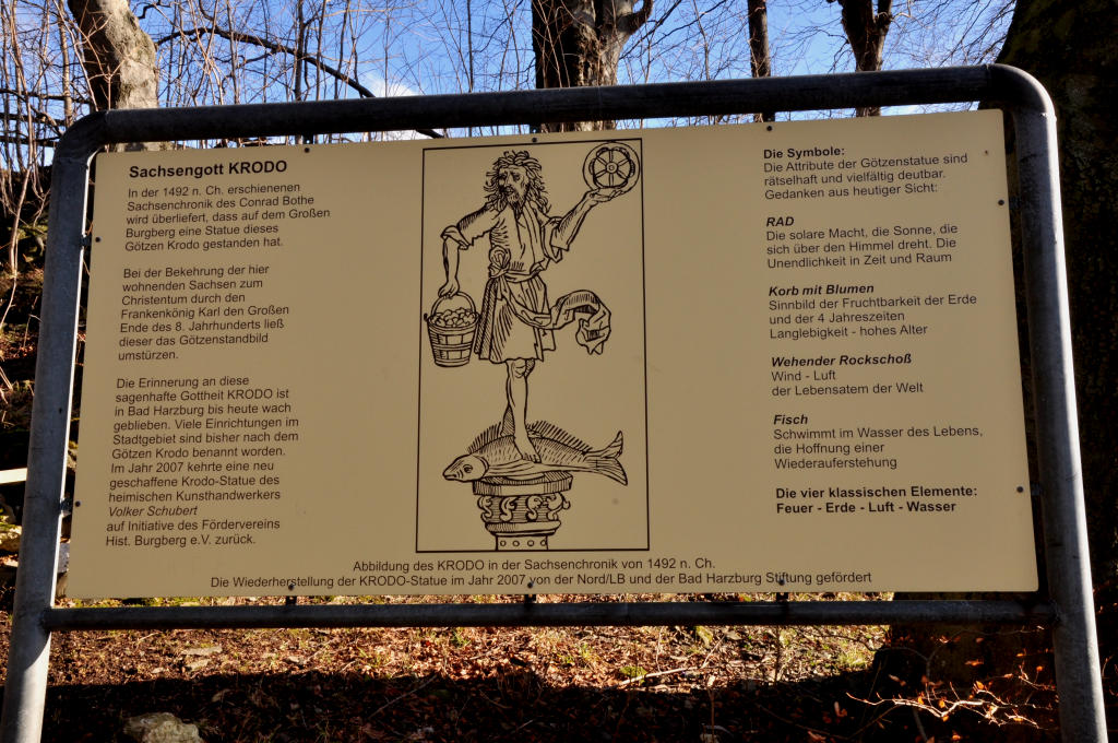 Harz - Beschreibung zum Sachsengott
" Krodo "