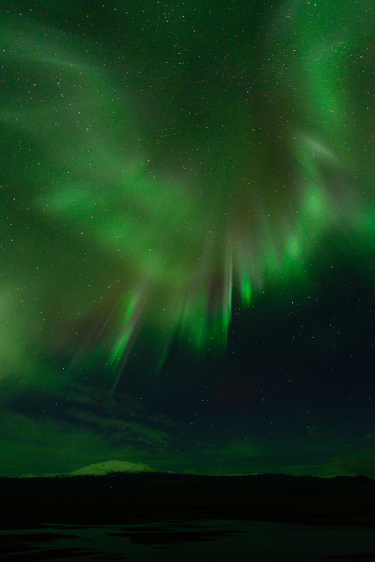 Hekla Polarlicht Aurora Borealis  Island 2015