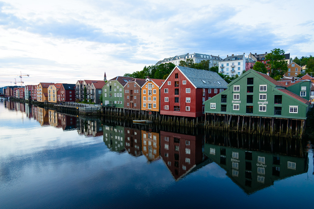 Historische Speicherhäuser in Trondheim