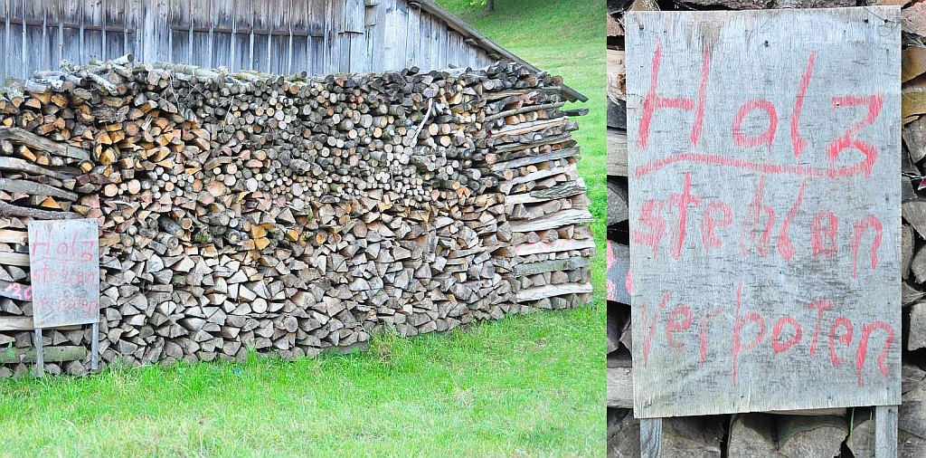 Holz stehlen verboten