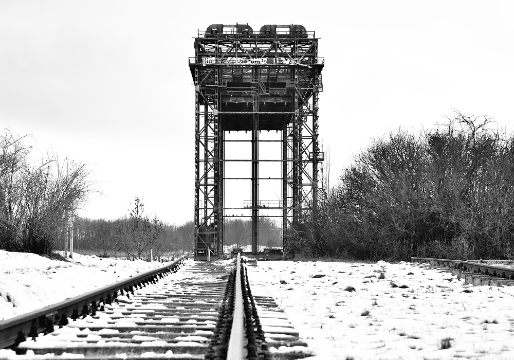 Hubbrücke Karnin im Winter