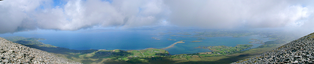 Irland: Aussicht vom Croagh Patrick 764m