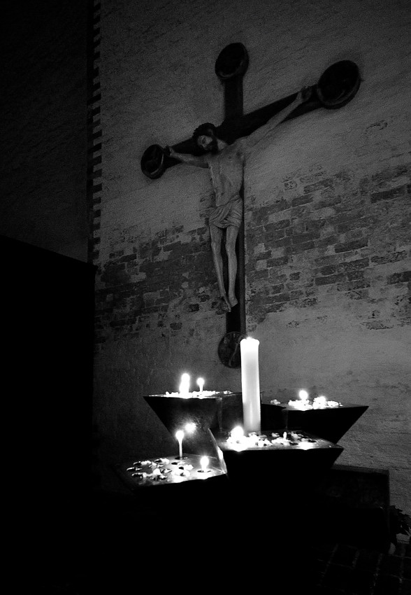 Jesus im Licht bw