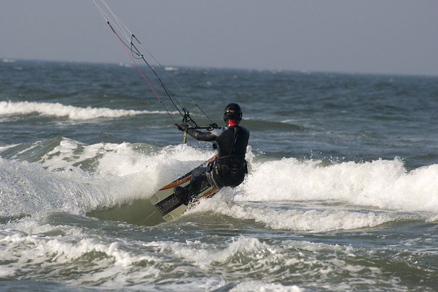 Kite Surfer Dicke Welle