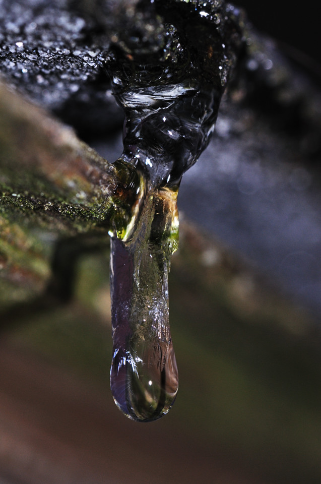 Kleiner Eiszapfen, nur ca. 1 cm