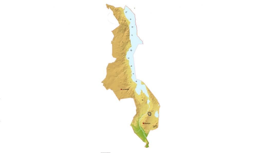 Lage des Zomba Plateaus im Süden Malawis
200 Malawi only