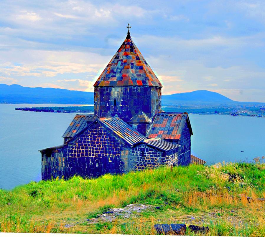 lake servan with monastry noraduz