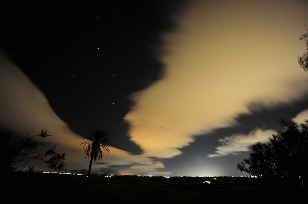 Lanzarote bei Nacht oberhalb von Tias