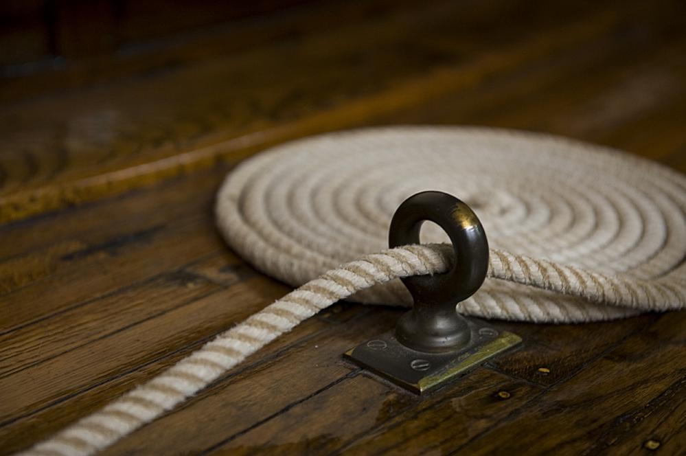 Laufendes Gut, hat mal geschwommen, jetzt im Museum