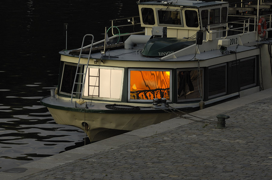 Lichtmalerei vor Anker