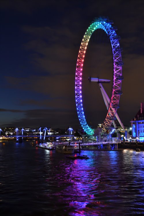 London Eye bei Nacht
