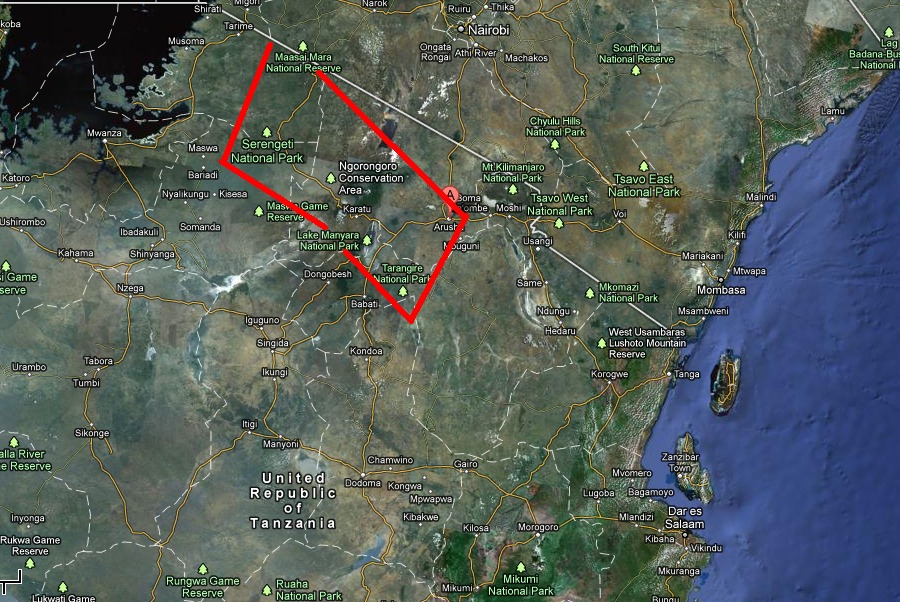 map tanzania gebiet