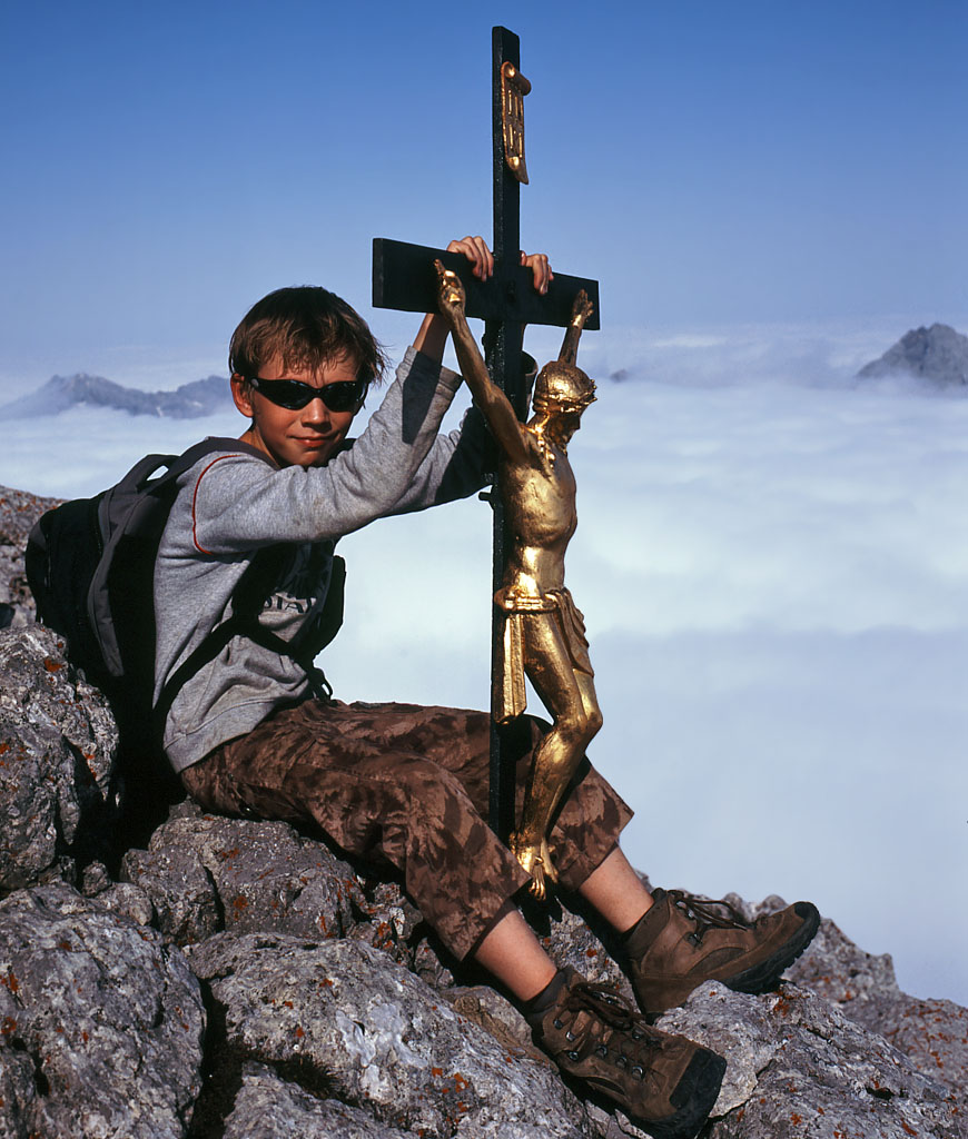 Mein Sohn auf dem Watzmann