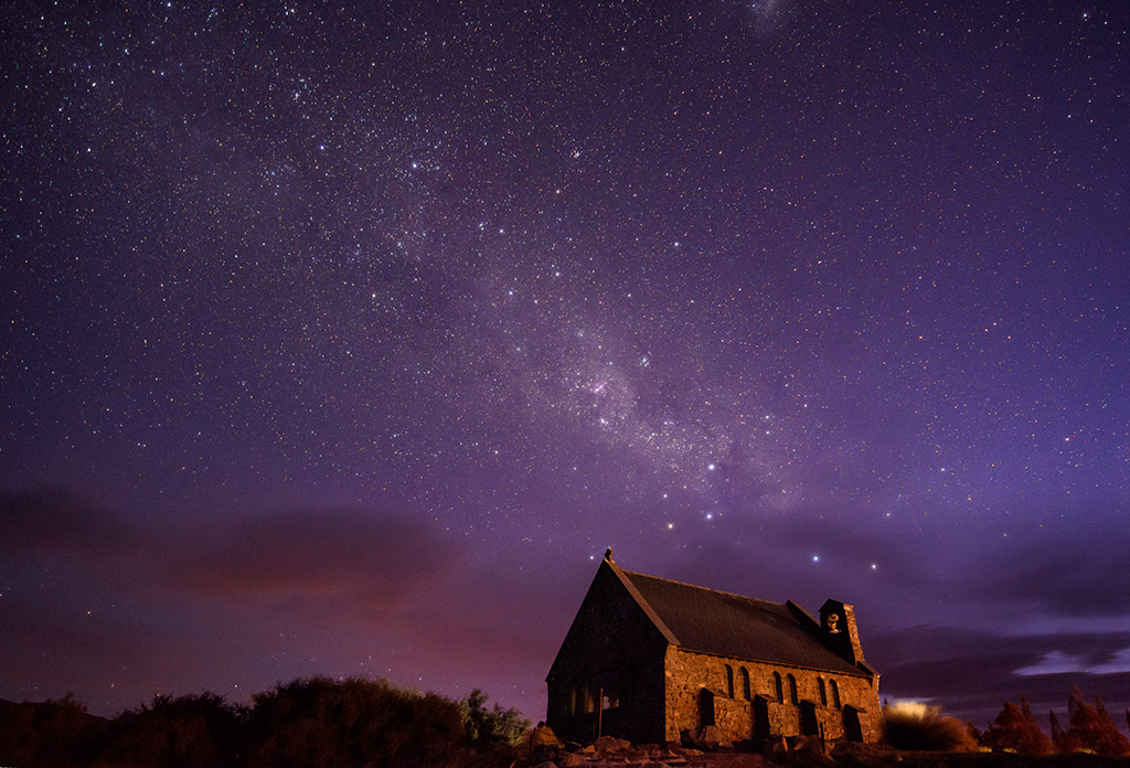 Milky Way and clouds Tekapo klein