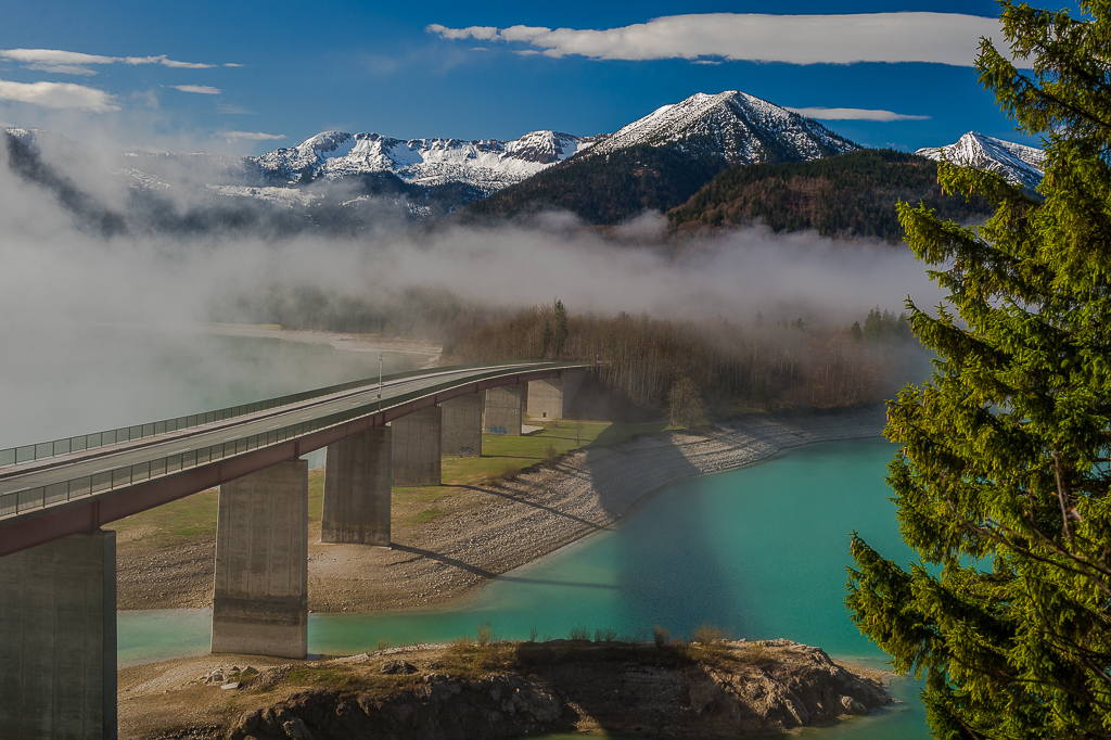 Morgennebel Sylvenststeinbrücke